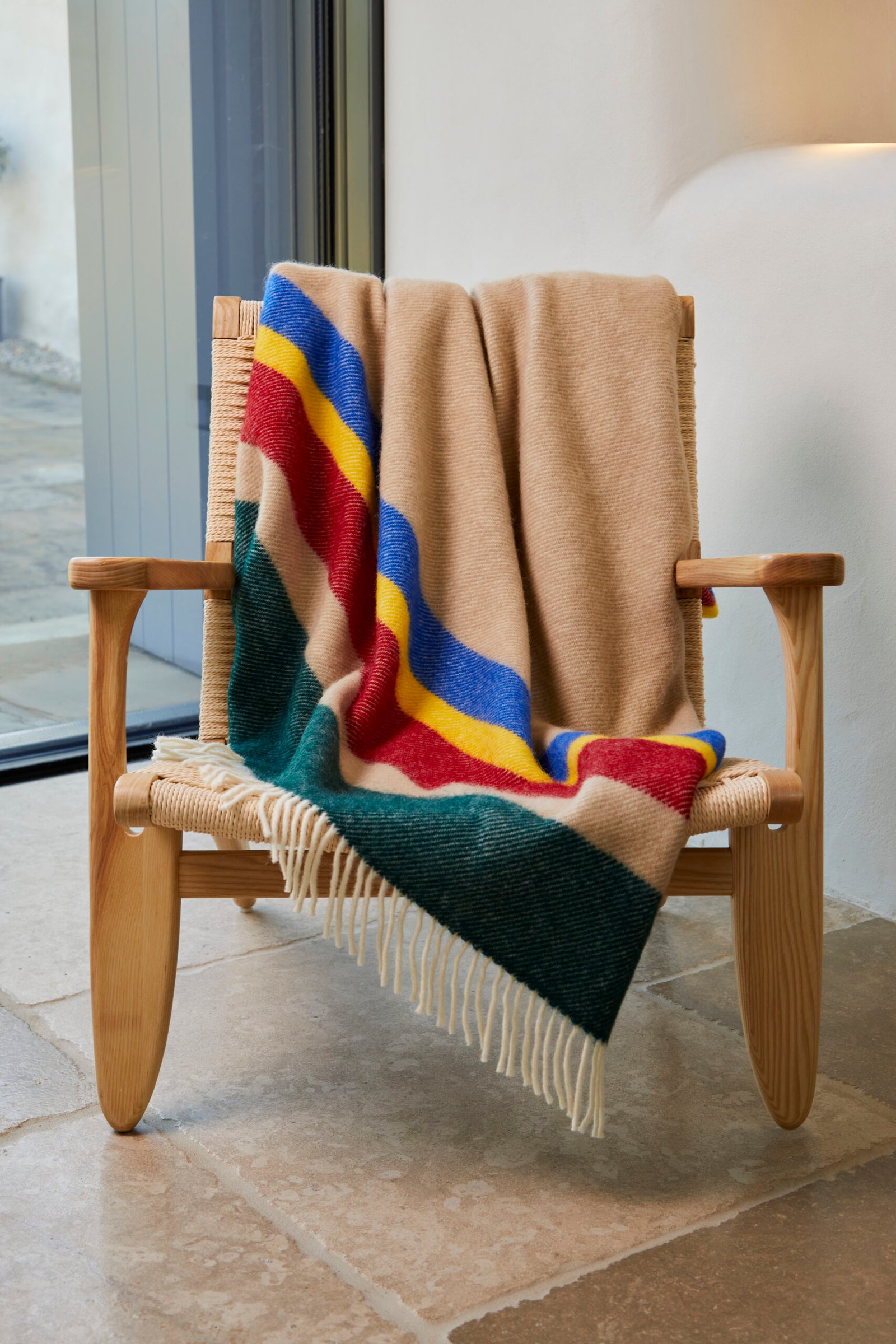 Alaska Stripe Pop Pure New Wool Throw (130cm x 183cm) - Image 7