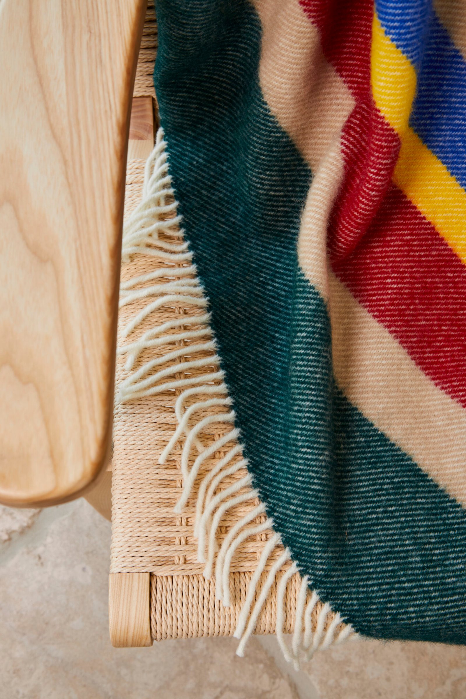 Alaska Stripe Pop Pure New Wool Throw (130cm x 183cm) - Image 9