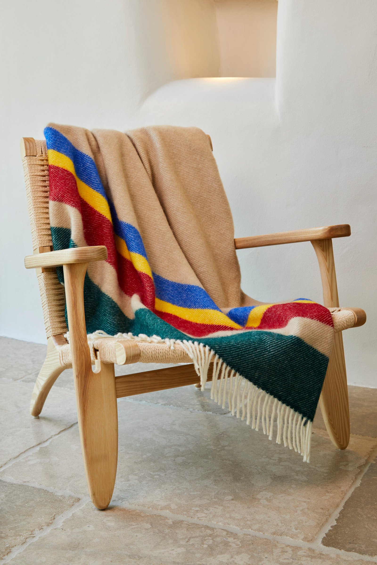 Alaska Stripe Pop Pure New Wool Throw (130cm x 183cm) - Image 8