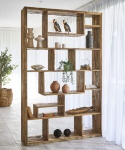 Rustic Teak Shelving Unit / Room Divider