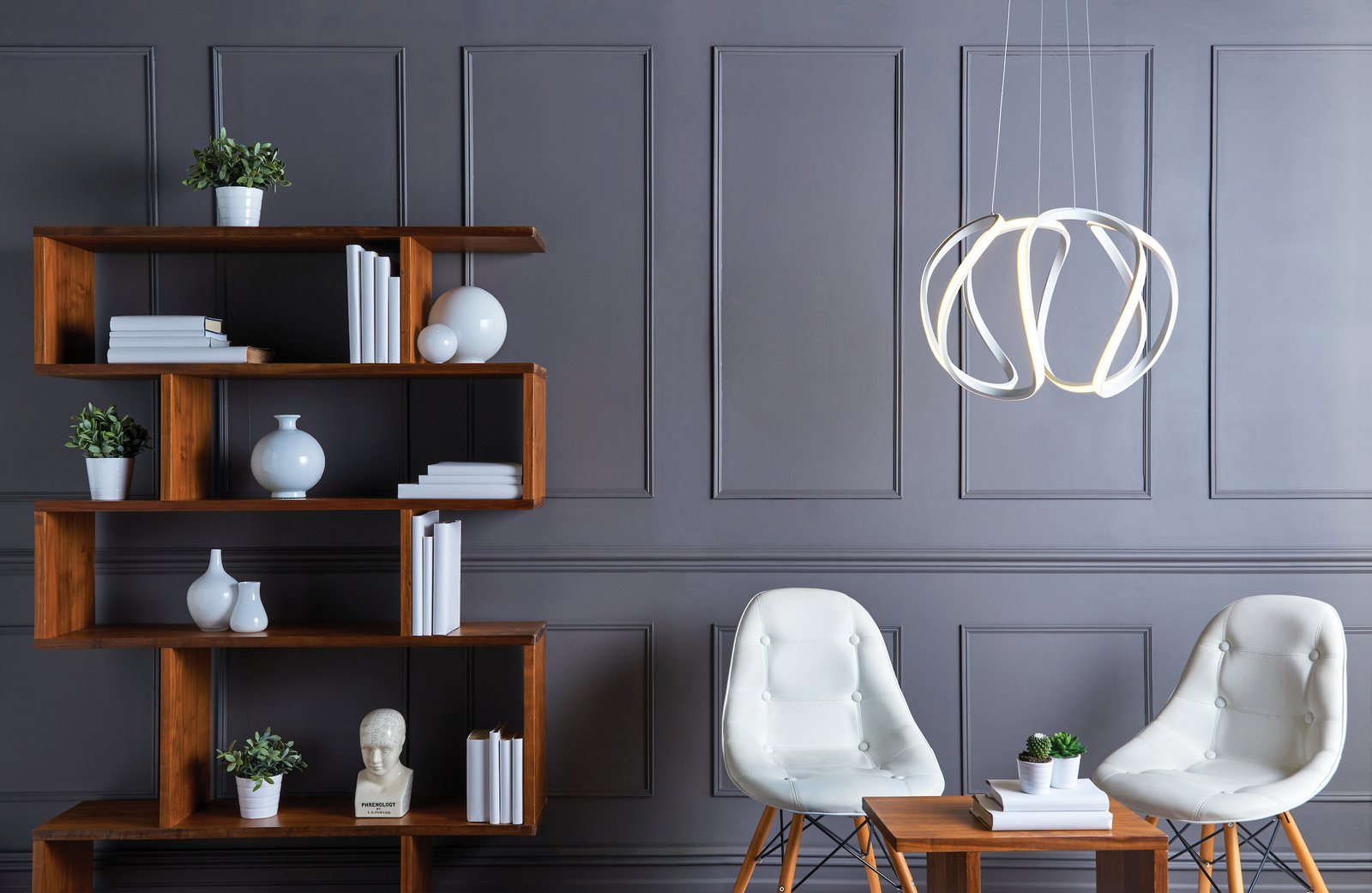 Alonsa Large White Sculptural LED Pendant Light