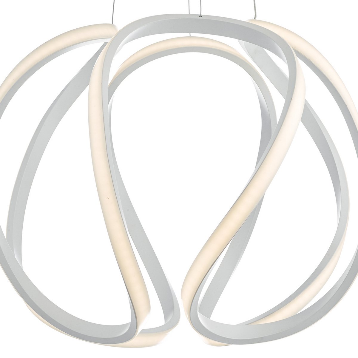 Alonsa Large White Sculptural LED Pendant Light - Image 5