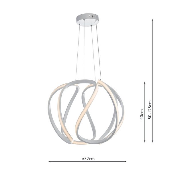 Alonsa Large White Sculptural LED Pendant Light - Image 7