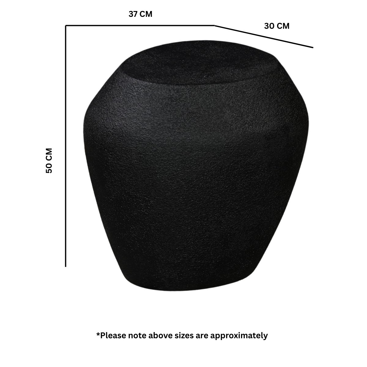 Concept Black Abstract Side Table - Image 6
