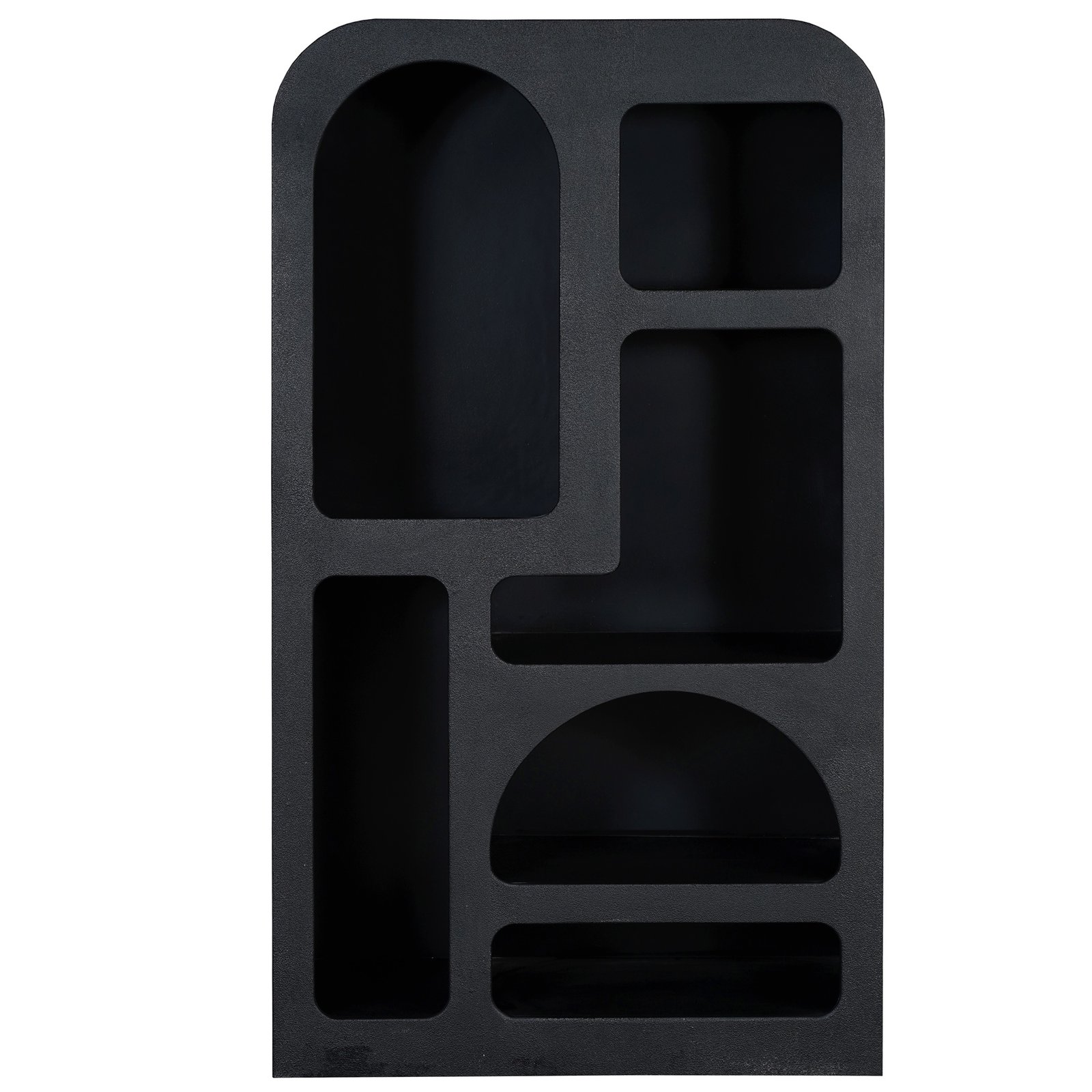 Concept Black Tall Geometric Bookcase - Image 2