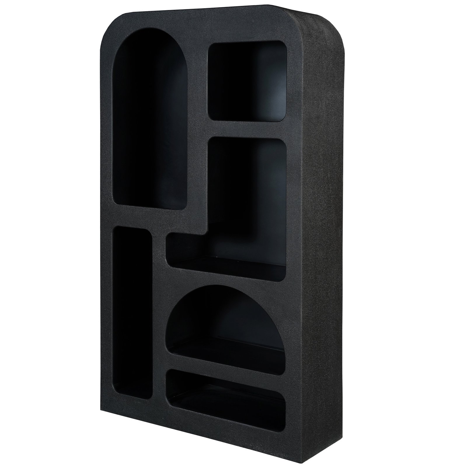Concept Black Tall Geometric Bookcase - Image 3