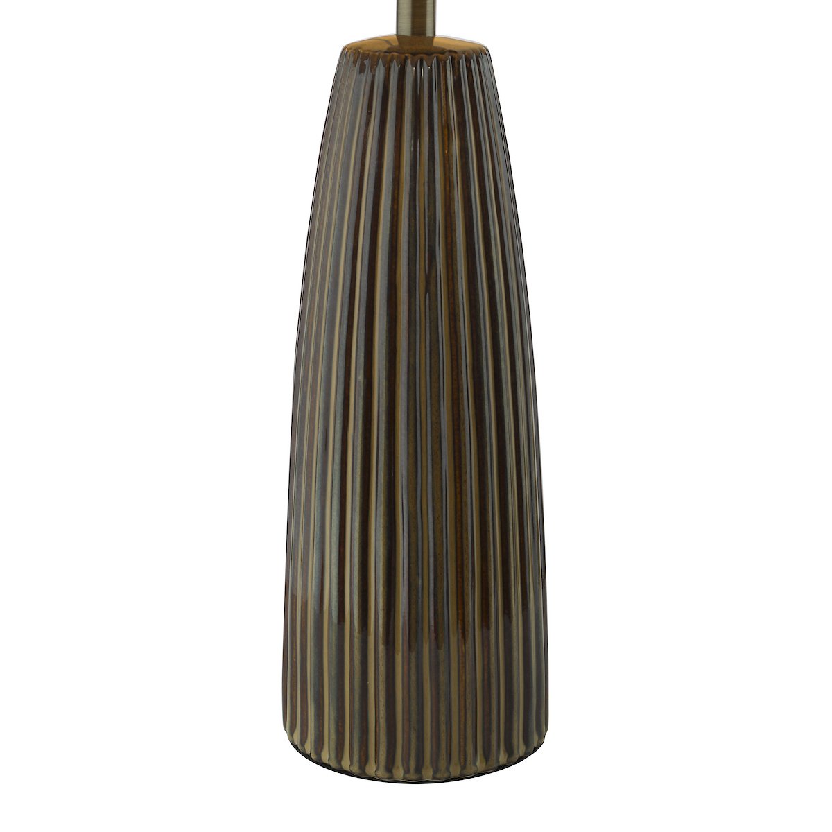 Kaulana Brown Ceramic Table Lamp with Natural Cotton Mix Shade - Image 5