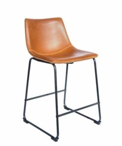Scoop Counter Stool in Tan (Set of 2)