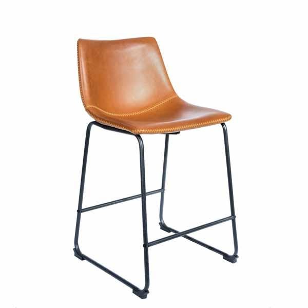 Scoop Counter Stool in Tan (Set of 2)