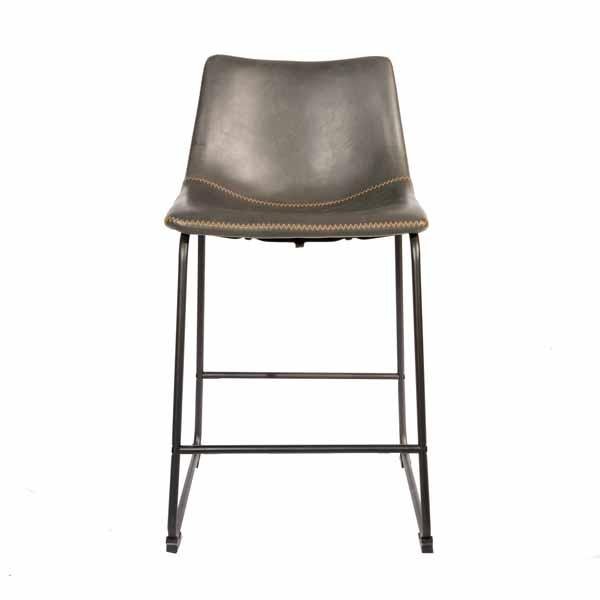Scoop Counter Stool in Grey (Set of 2) - Image 2