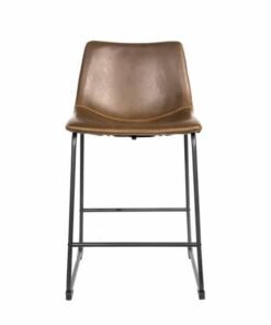 Alternative view of Scoop Counter Stool in Chestnut (Set of 2)