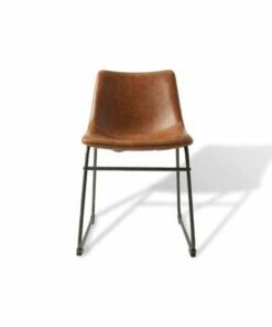 Alternative view of Set of 2 Scoop Dining Chairs in Tan