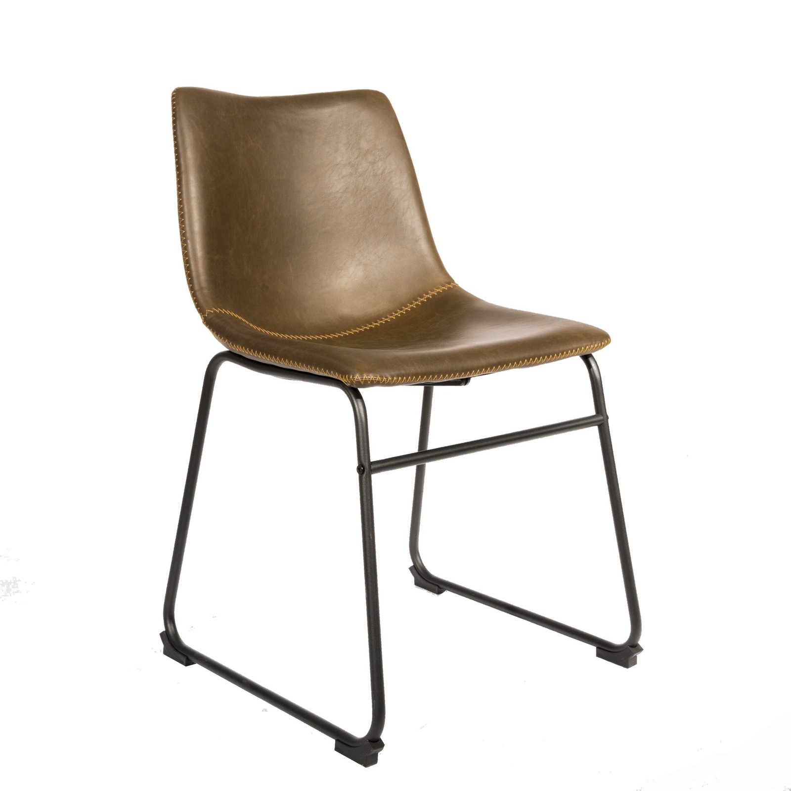 Set of 2 Scoop Dining Chairs in Chestnut - Image 2