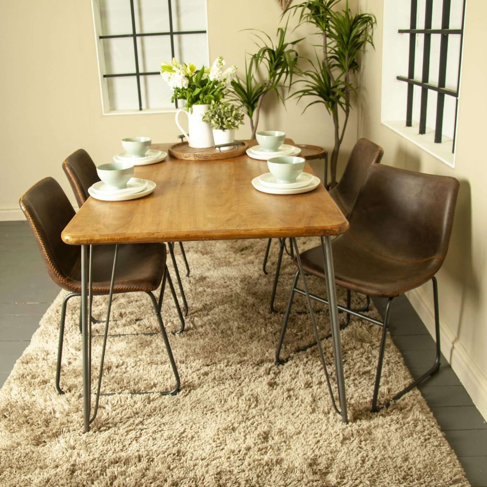 Set of 2 Scoop Dining Chairs in Chestnut - Image 3
