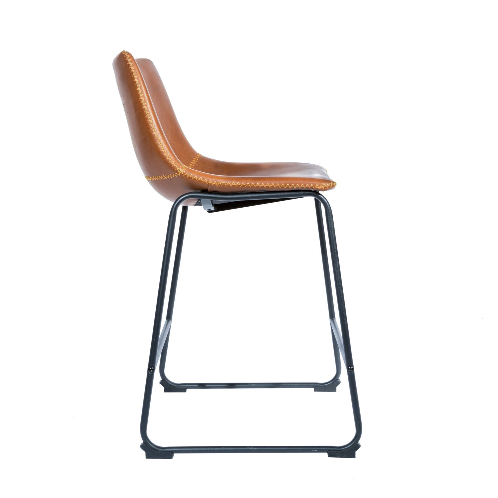 Scoop Counter Stool in Tan (Set of 2) - Image 3