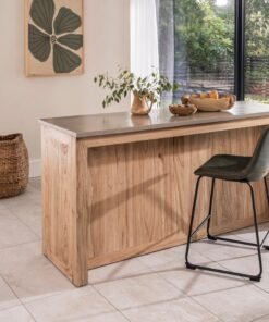 Alternative view of Scoop Counter Stool in Forest Green (Set of 2)