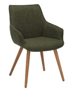Set of 2 Somerset Dining Chairs in Olive Green Twill
