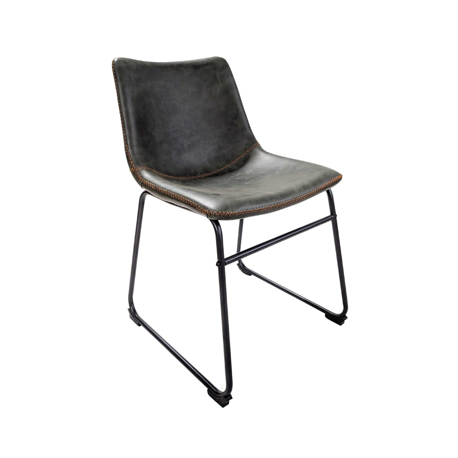 Set of 2 Scoop Dining Chairs in Forest Green