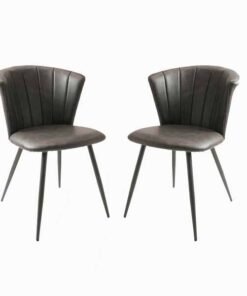 Set of 2 Broadway Dining Chairs in Grey