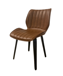 Set of 2 Manhattan Wooden Leg Dining Chairs in Tan
