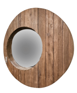 Rustic Teak Large Storage Mirror