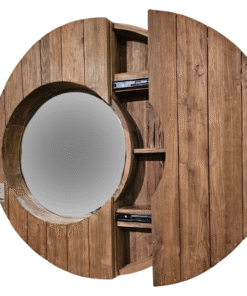 Alternative view of Rustic Teak Large Storage Mirror