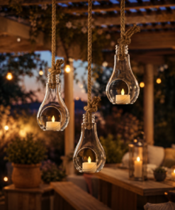 Clear Glass Bulb Tealight Holder (Large)