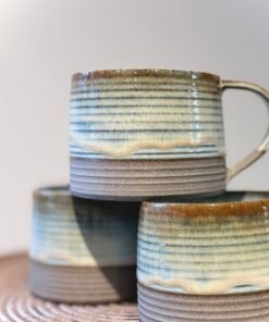 Locally Handmade Scandi Clay 'Tide' Mug