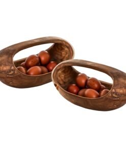 Alternative view of Carved Wood Egg Basket