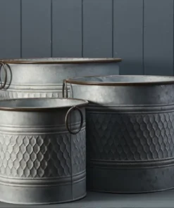 Set of 3 Honeycomb Design Planters