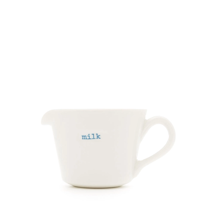 'milk' Hand Stamped Typewriter Font Small Jug (50ml)
