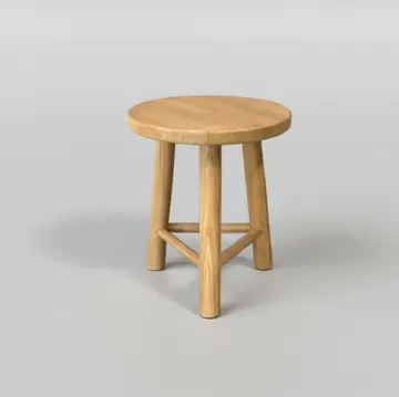 Scandi Vibe Teak Stool / Side Table - Image 2
